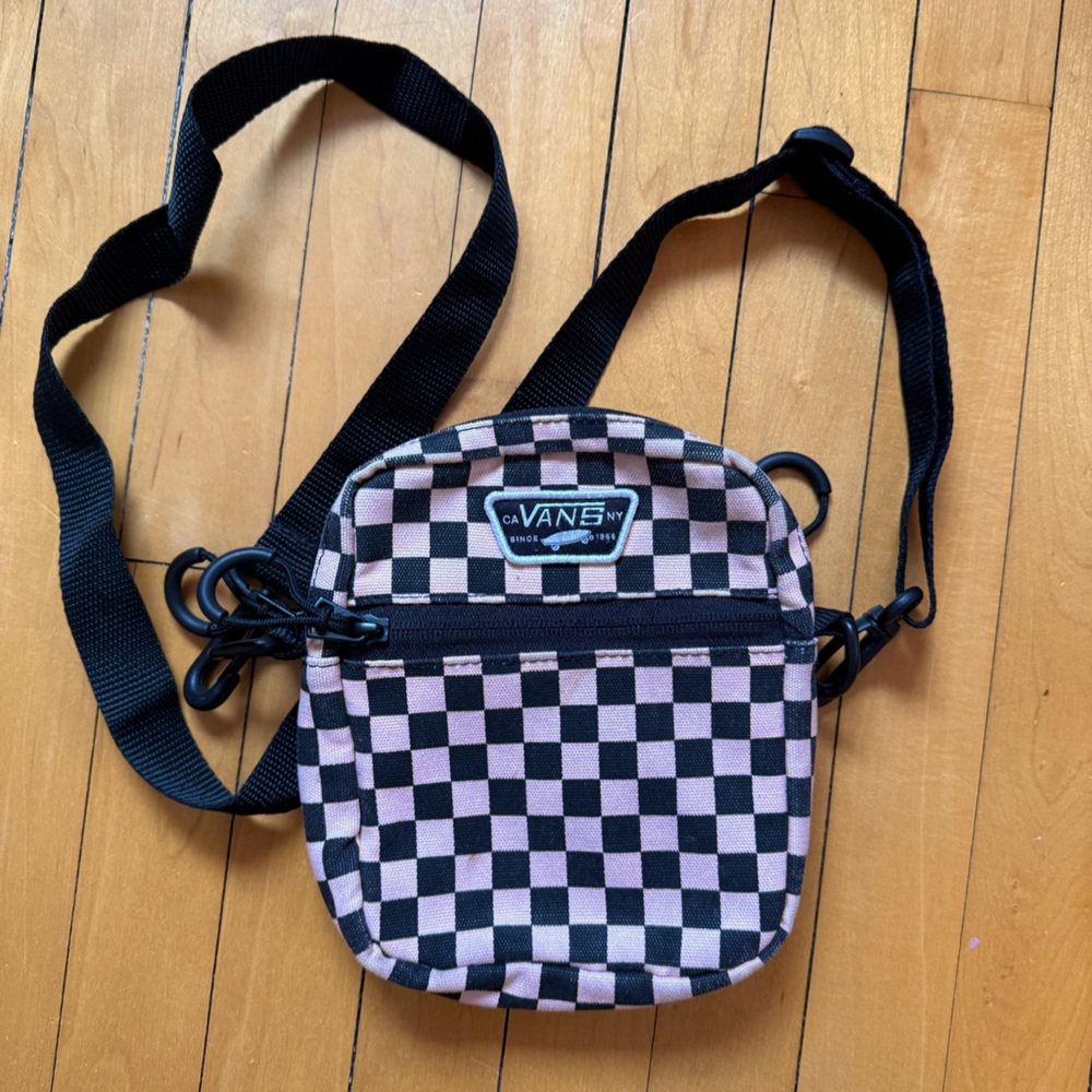 Vans crossbody bag - pink checkered